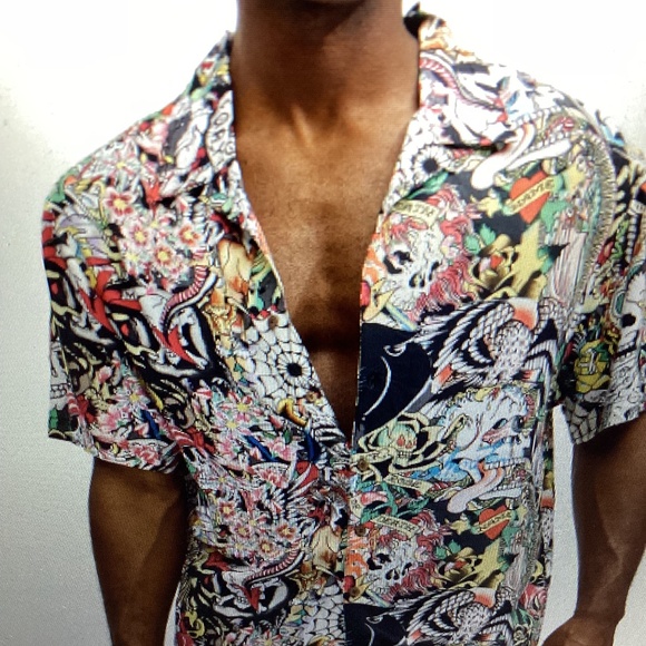 ED HARDY TATTOO SHIRT ( Size: XL) ( Color: Multi) - Picture 1 of 3